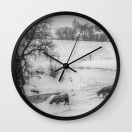 Winter in the Country Wall Clock