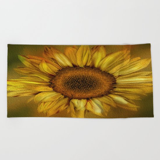 Sunflower - Vintage Beach Towel
