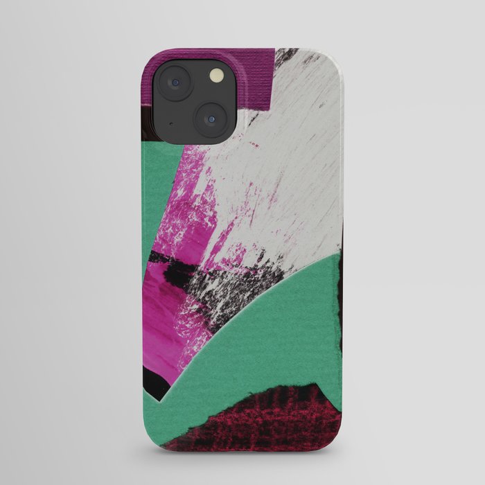 abstract paper collage iPhone Case