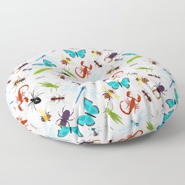 Insects Seamless Pattern Floor Pillow