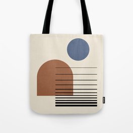 Abstraction_NEW_SUN_RISE_BLUE_EARTH_LINE_POP_ART_0128B Tote Bag
