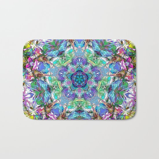 Five Points of Color Abstract Bath Mat