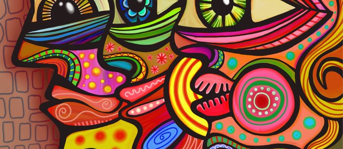 Abstract Folk Art People Painting Coffee Mug By Prawny Society6