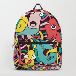 Seamless Comic Doodling Patterns Backpack