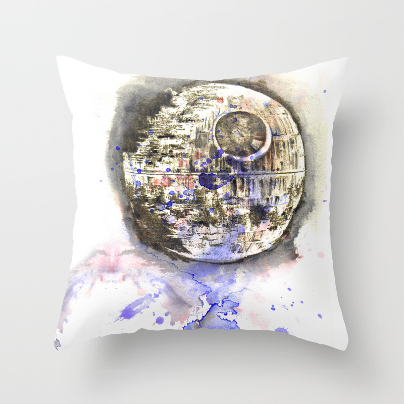 Star War Art Painting The Death Star Throw Pillow