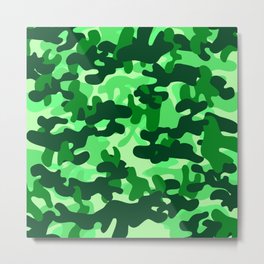 Camouflage (Green) Metal Print