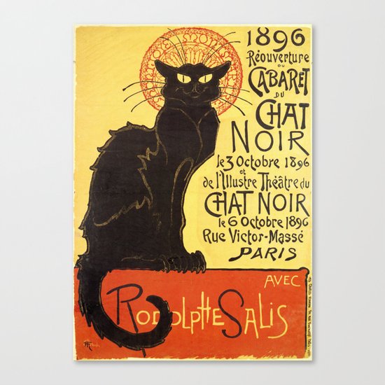 Chat Noir Cat Canvas Print