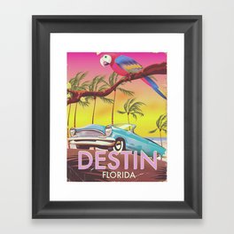 Destin Florida USA vintage style travel poster Framed Art Print