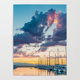 Shilshole Marina Sunset Poster