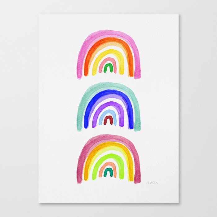 Colorful Rainbows  Canvas Print