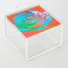 Street Art Grunge Rose Acrylic Box