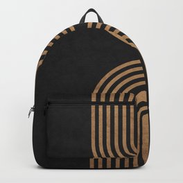 Perfect Equilibrium - Geometric Minimal - Black 2 Backpack | Geometric, Urbanchic, Arch, Shapes, Black, Nordic, Midcenturymodern, Aesthetic, Scandinavian, Boho 