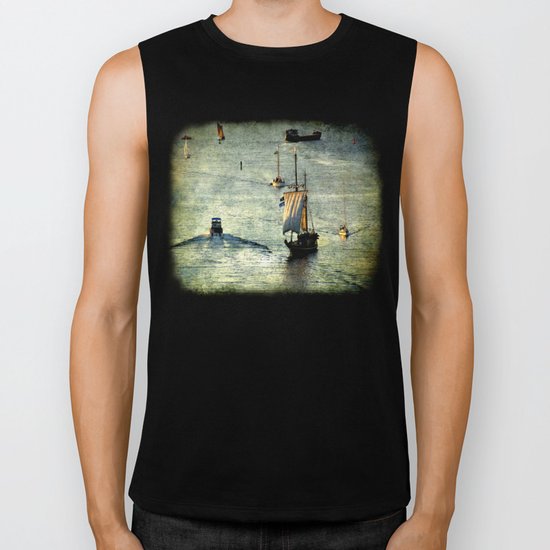Busy Port Biker Tank