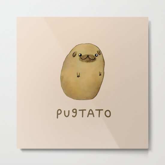 Pugtato Metal Print