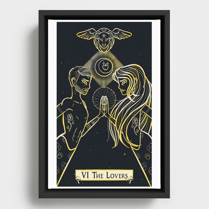 VI The Lovers Framed Canvas