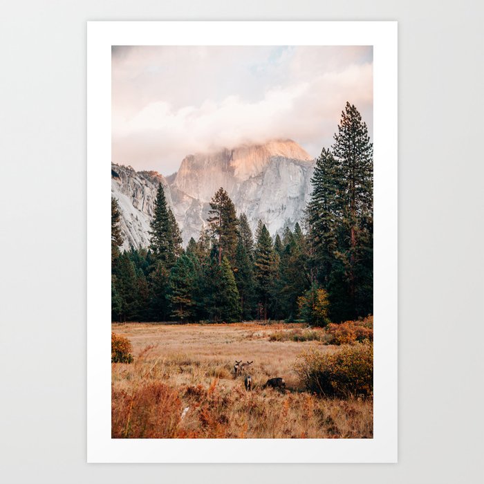 Sunset at Half Dome (& deer booties!!!) || Yosemite Collection Art Print