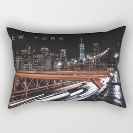 New York City Brooklyn Bridge and Manhattan skyline Rectangular Pillow