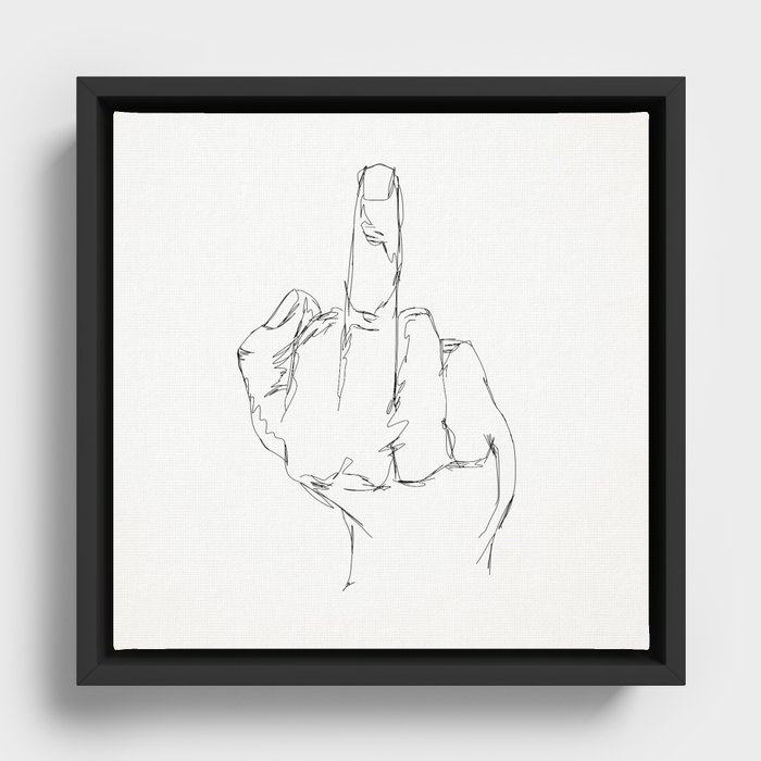 THINGS COLLECTION | MIDDLE FINGER Framed Canvas