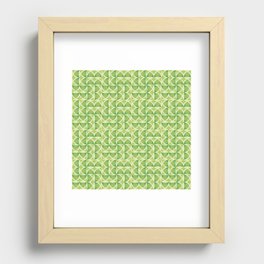 Modern Retro Twist – Green Recessed Framed Print