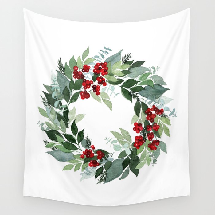 Holly Berry Wall Tapestry