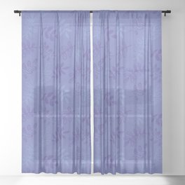 Lilac leaves Sheer Curtain