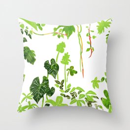 Rainforest Foliage Throw Pillow