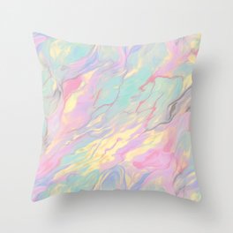 Touch of Elegance with Pastel Marble Throw Pillow