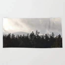 Winter Drama in the Cairngorm Mountains   Beach Towel
