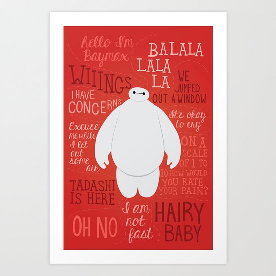 Hello, I'm Baymax Art Print