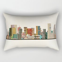 portland skyline Rectangular Pillow
