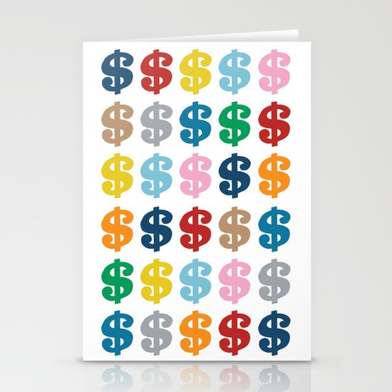 Colourful Money 48 Stationery Cards