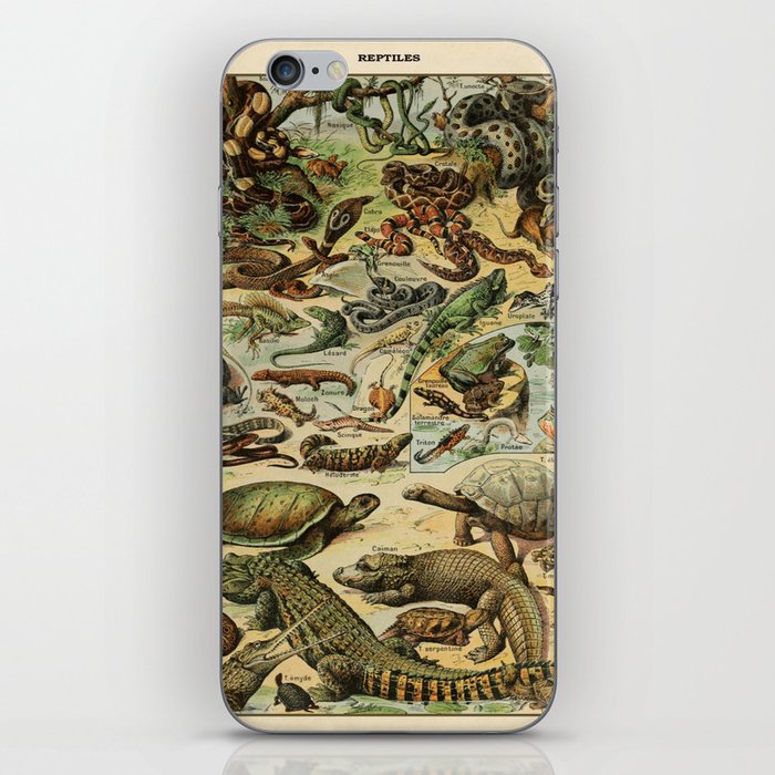 Reptiles by Adolphe Millot iPhone Skin