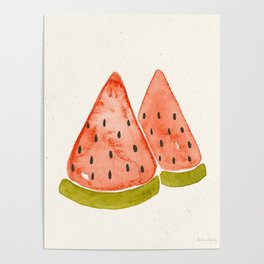 Watermelon Watercolor Poster