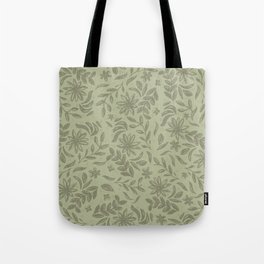 pretty green florals Tote Bag