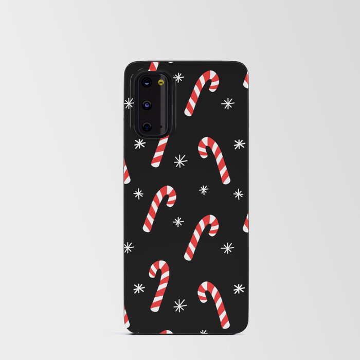 Candy Cane Pattern (black/red/white) Android Card Case