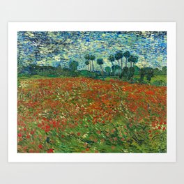 Vincent Van Gogh Poppy Field Art Print
