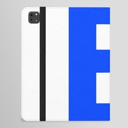 Letter E (Blue & White) iPad Folio Case