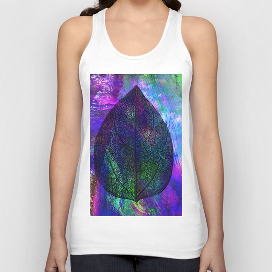 Blue leaf Unisex Tank Top