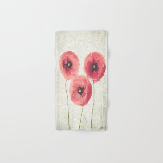 Vintage Poppies Hand & Bath Towel