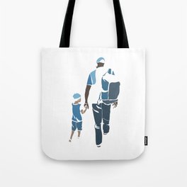father and son Tote Bag