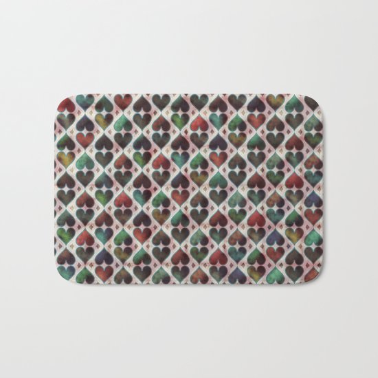 Colorful Love Pattern XIV Bath Mat