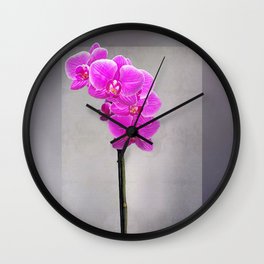 Phalaenopsis Orchid Art Pink Simple Elegance Wall Clock