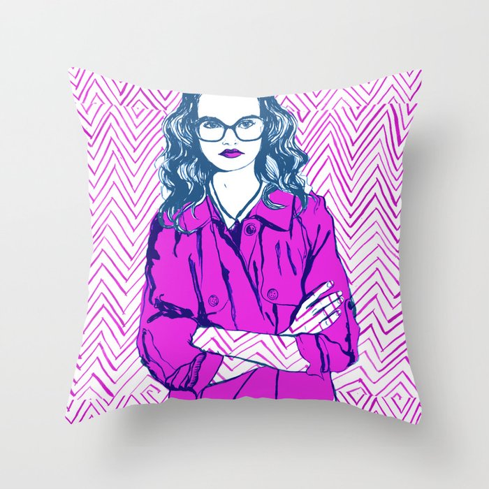 Mind Your Own Business Throw Pillow