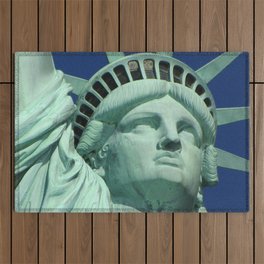 USA Photography - Close-up Statue Of Liberty Outdoor Rug