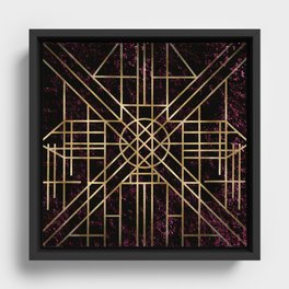 Art Deco design - velvet geo IV Framed Canvas