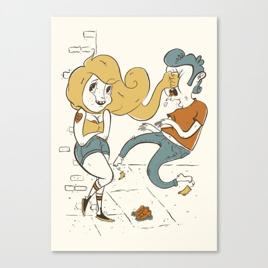 Hit Like A Girl! Canvas Print