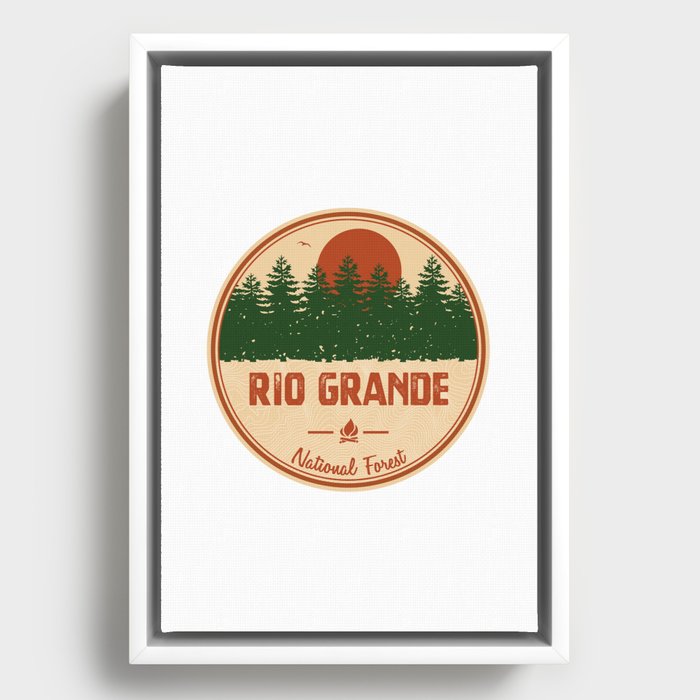 Rio Grande National Forest Framed Canvas