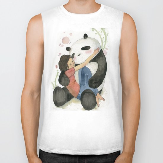 Cuddling with Panda Biker Tank