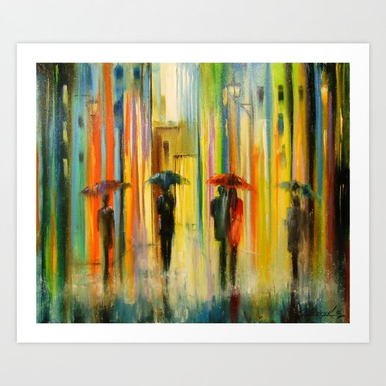 Rainy day Art Print