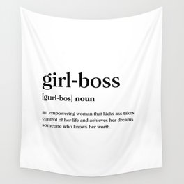 Girl boss Definition Wall Tapestry